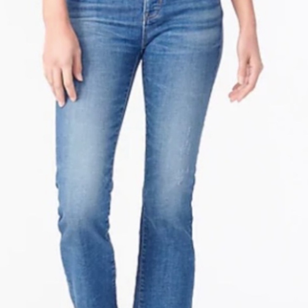 NWT JCREW - 9" BILLIE DEMI BOOT CROP FRAYED JEAN, SIZE 26
